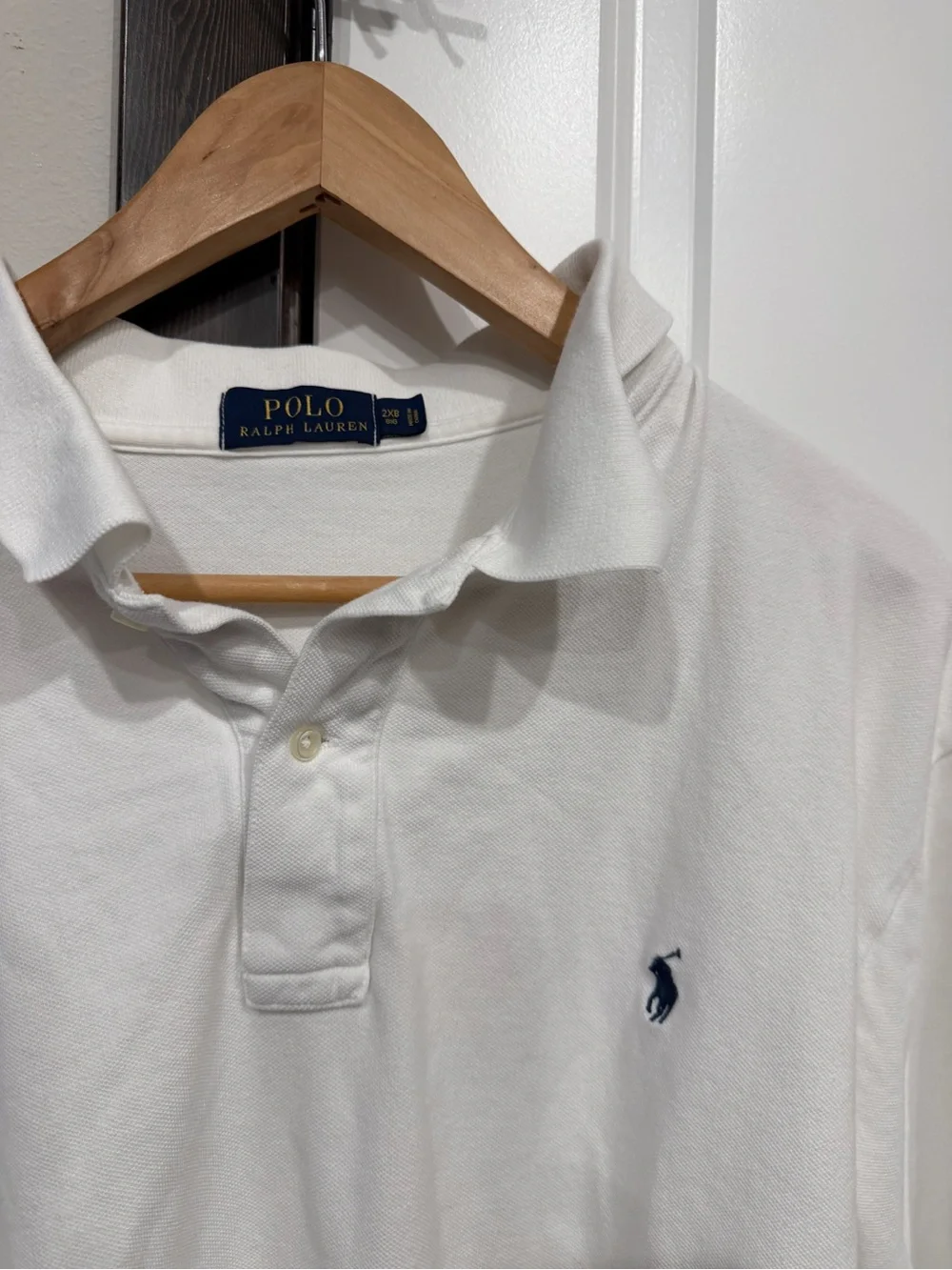 Polo by Ralph Lauren Off-White Short-Sleeve Polo with Navy Pony